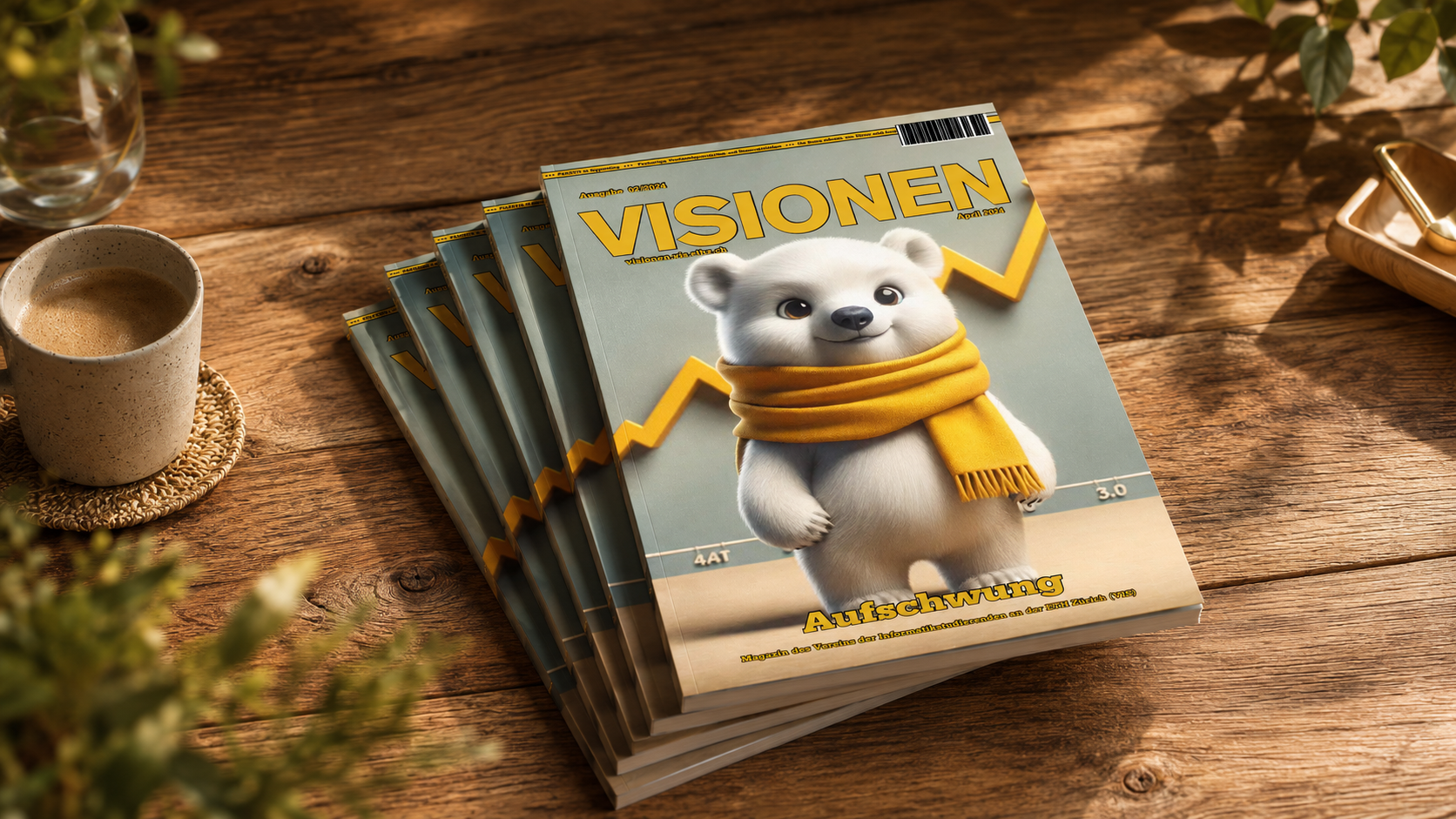 Stapel an Zeitschriften mit dem Titel Visionen